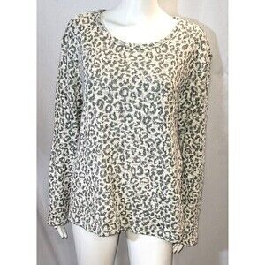June and Delancey Sparkling Animal Print Sweater - Size L